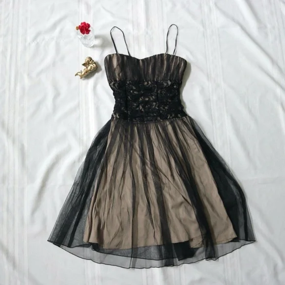 city triangles dresses black City Triangles Dusty Pink & Black Textured Floral Halter Neck Fit & Flare Dress main image 0